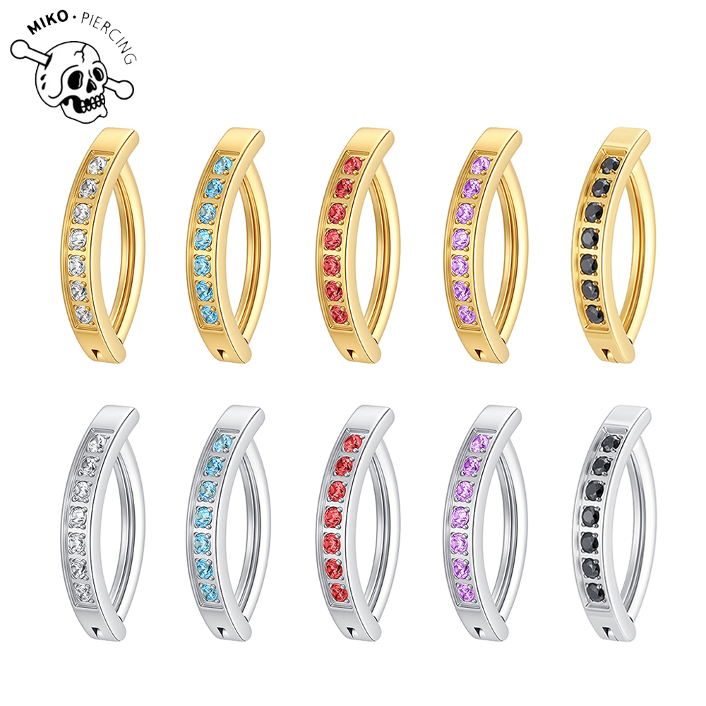 Curved Spring Bar - ASTM F136 Titanium 14G Belly Button