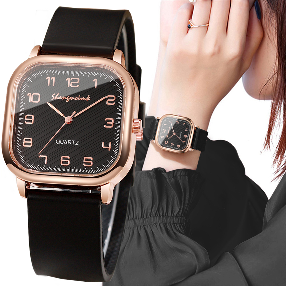 Fashion Square Women Watches C – Silicone Band Women Bewertung und Preis