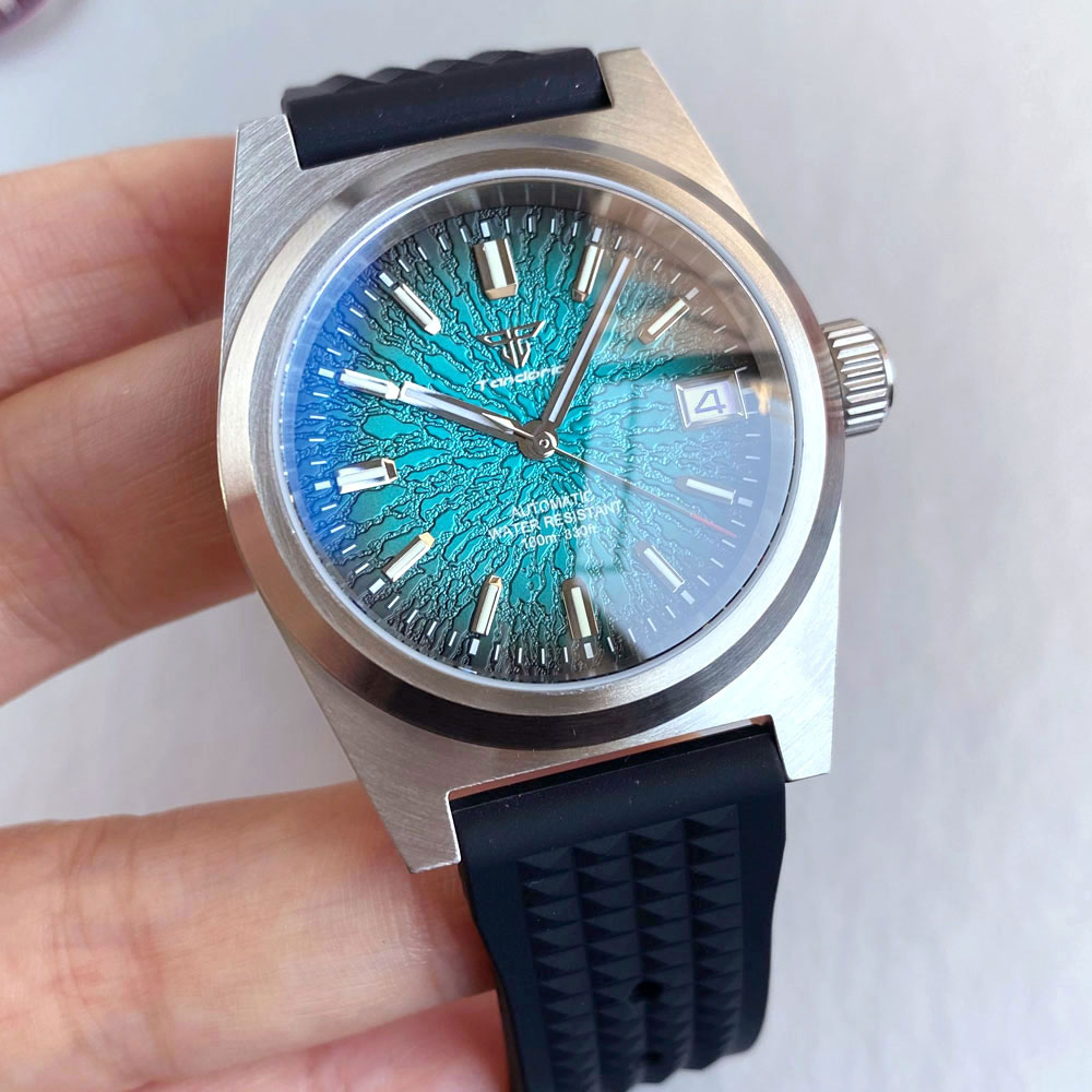 New 38mm Mechanical Watch Men  – Rubber Strap Diver Bewertung und Preis