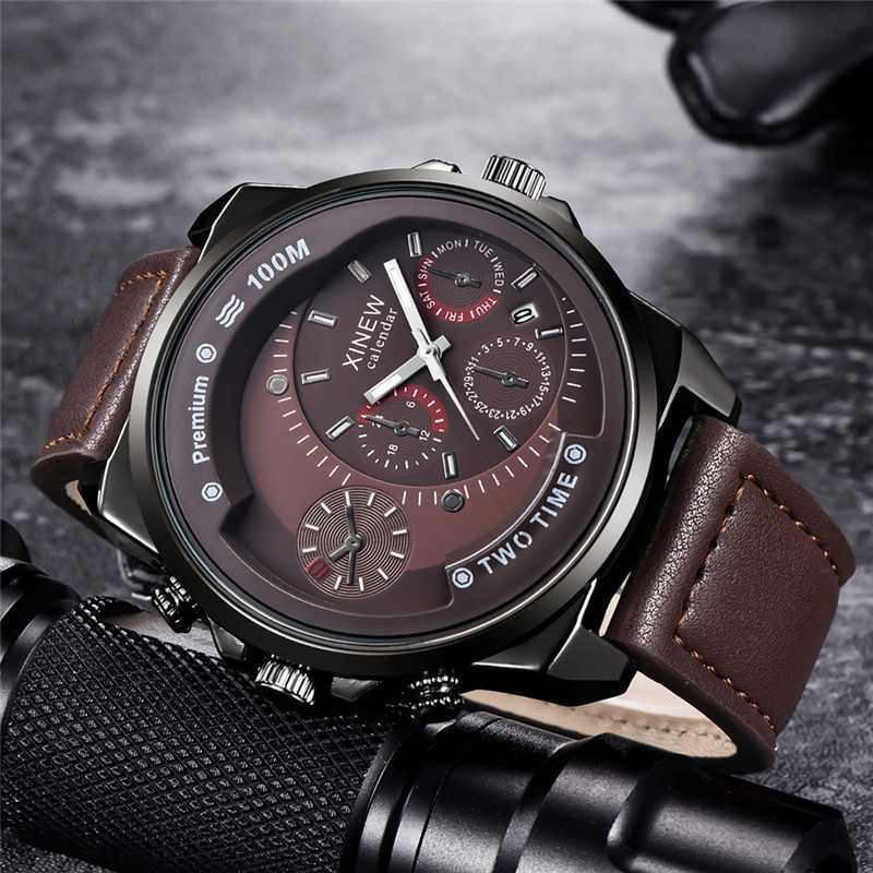 Original XINEW Brand Men Watch – Leather Watch Band Men Bewertung und Preis