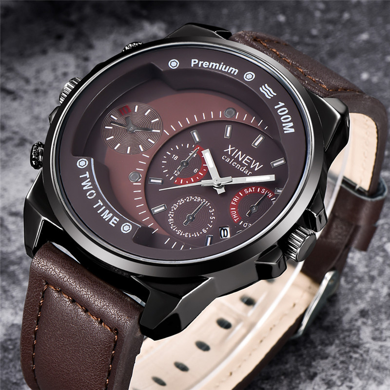Original XINEW Brand Men Watch – Leather Watch Band Men Bewertung und Preis
