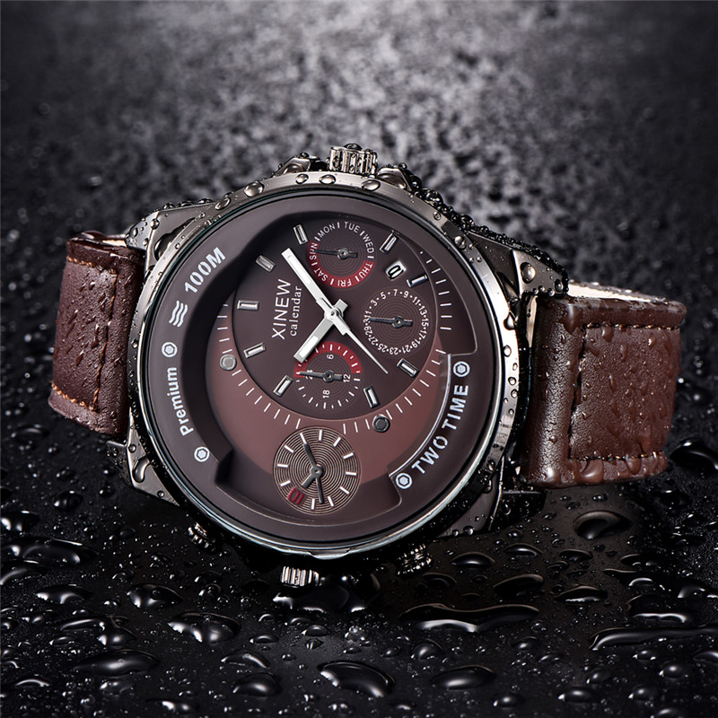 Original XINEW Brand Men Watch – Leather Watch Band Men Bewertung und Preis