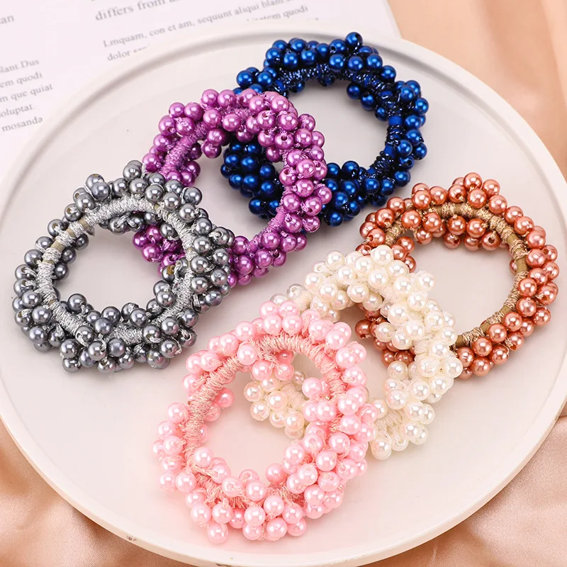 Woman Elegant Pearl Hair Ties  – Silicone Band Women Bewertung und Preis
