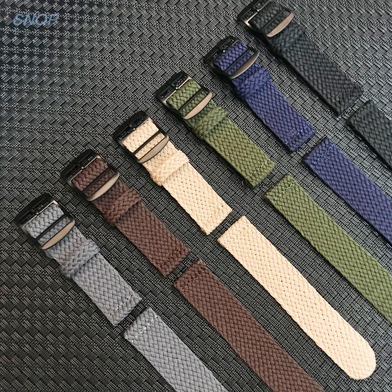 20mm 22mm Black Navy solid col – Perlon Strap Woven Bewertung und Preis