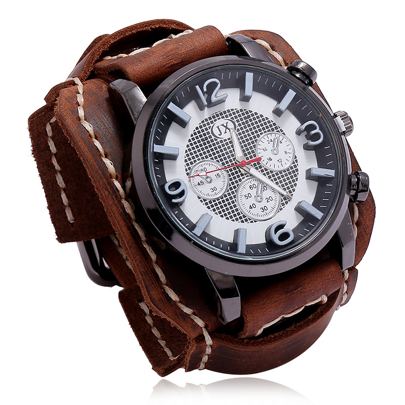 New Retro Mens Watches Genuine – Leather Watch Band Men Bewertung und Preis