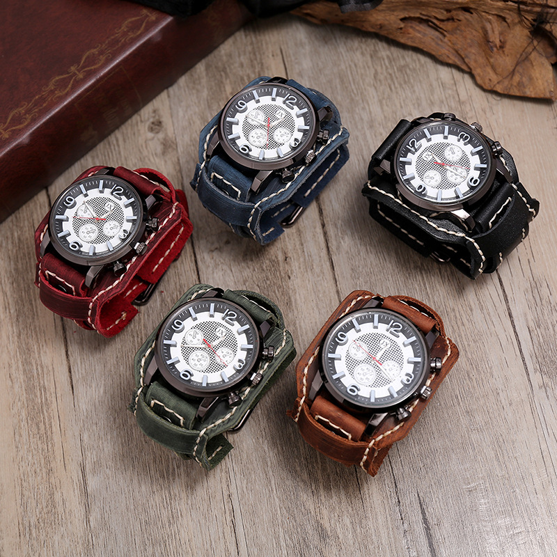 New Retro Mens Watches Genuine – Leather Watch Band Men Bewertung und Preis