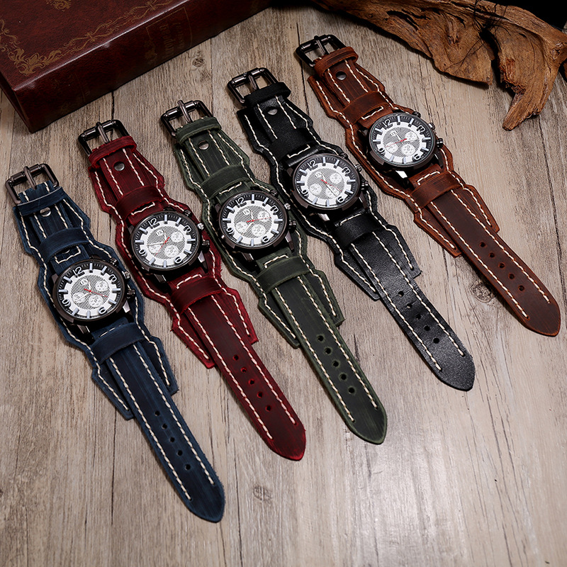 New Retro Mens Watches Genuine – Leather Watch Band Men Bewertung und Preis