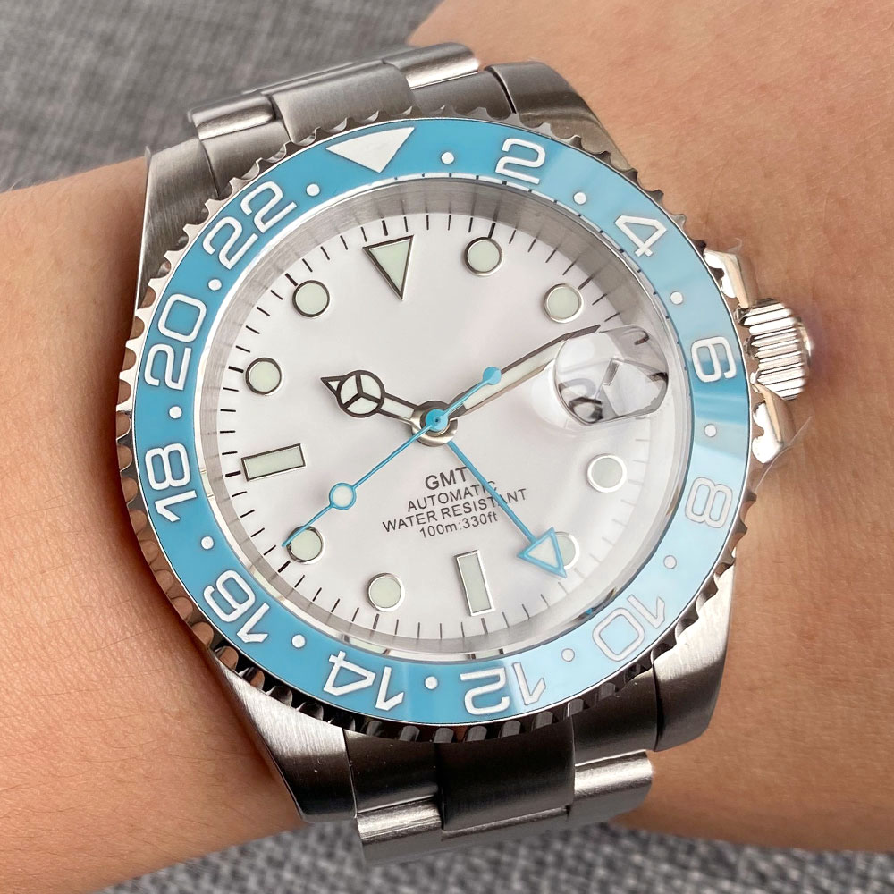 Customized 40mm Ice Blue Dial  – Stainless Bracelet Diver Bewertung und Preis