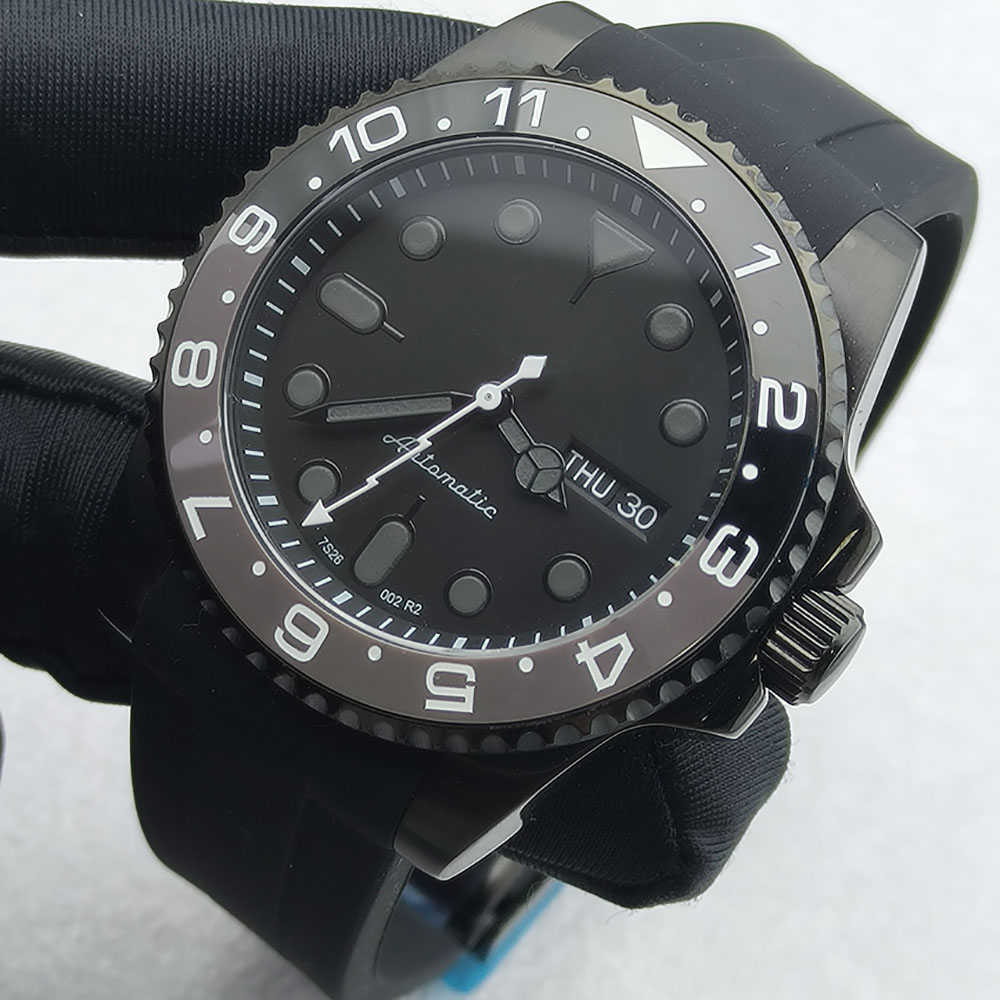 40MM NH36 Watch Black Men's St – Stainless Bracelet Diver Bewertung und Preis