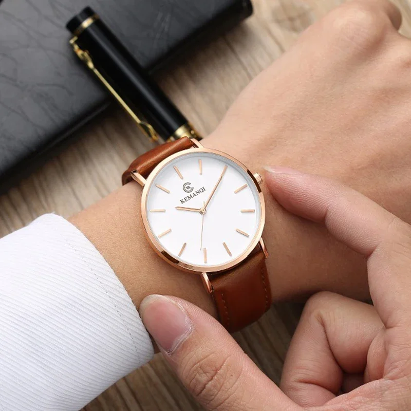 Fashion Ultra Thin Men's Quart – Leather Watch Band Men Bewertung und Preis