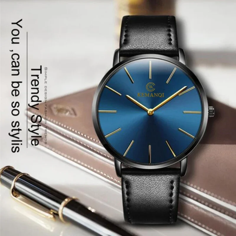 Fashion Ultra Thin Men's Quart – Leather Watch Band Men Bewertung und Preis