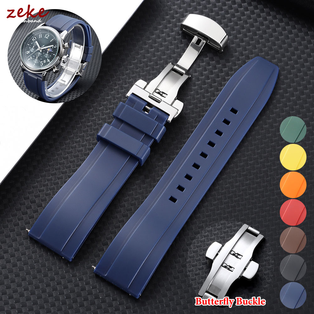 20mm 22mm Rubber Strap for Ome – Butterfly Clasp Deployant Bewertung und Preis