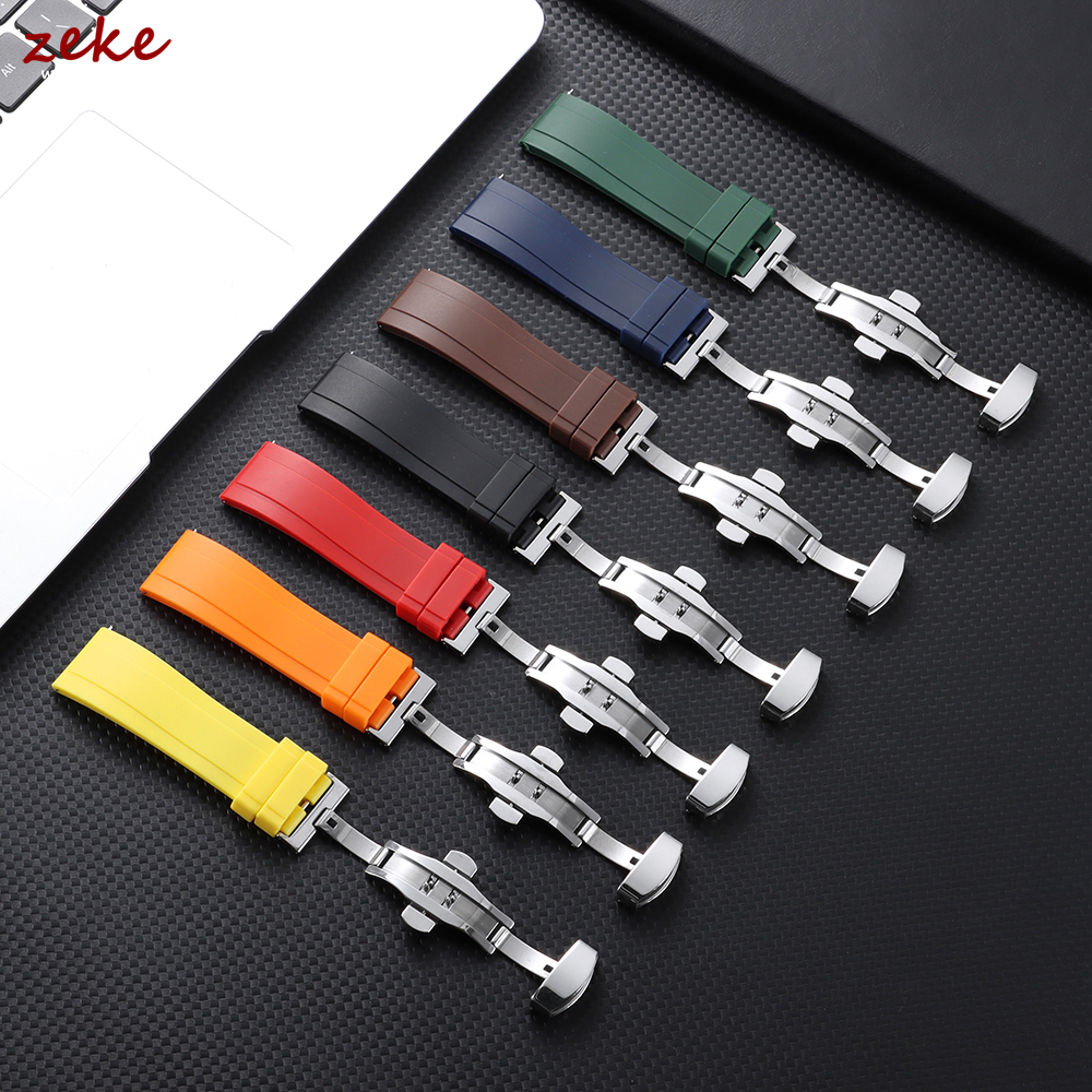 20mm 22mm Rubber Strap for Ome – Butterfly Clasp Deployant Bewertung und Preis