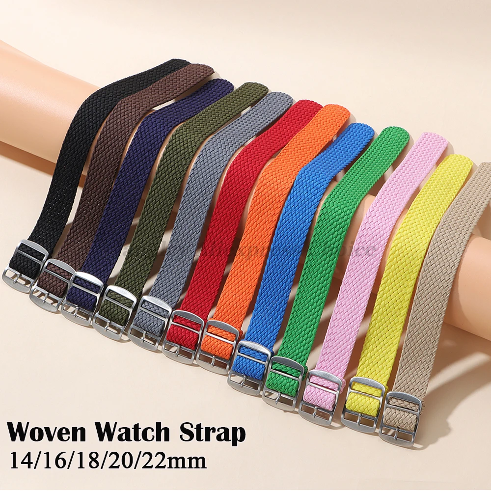 14mm 16mm 18mm 20mm 22mm Fabri – Perlon Strap Woven Bewertung und Preis