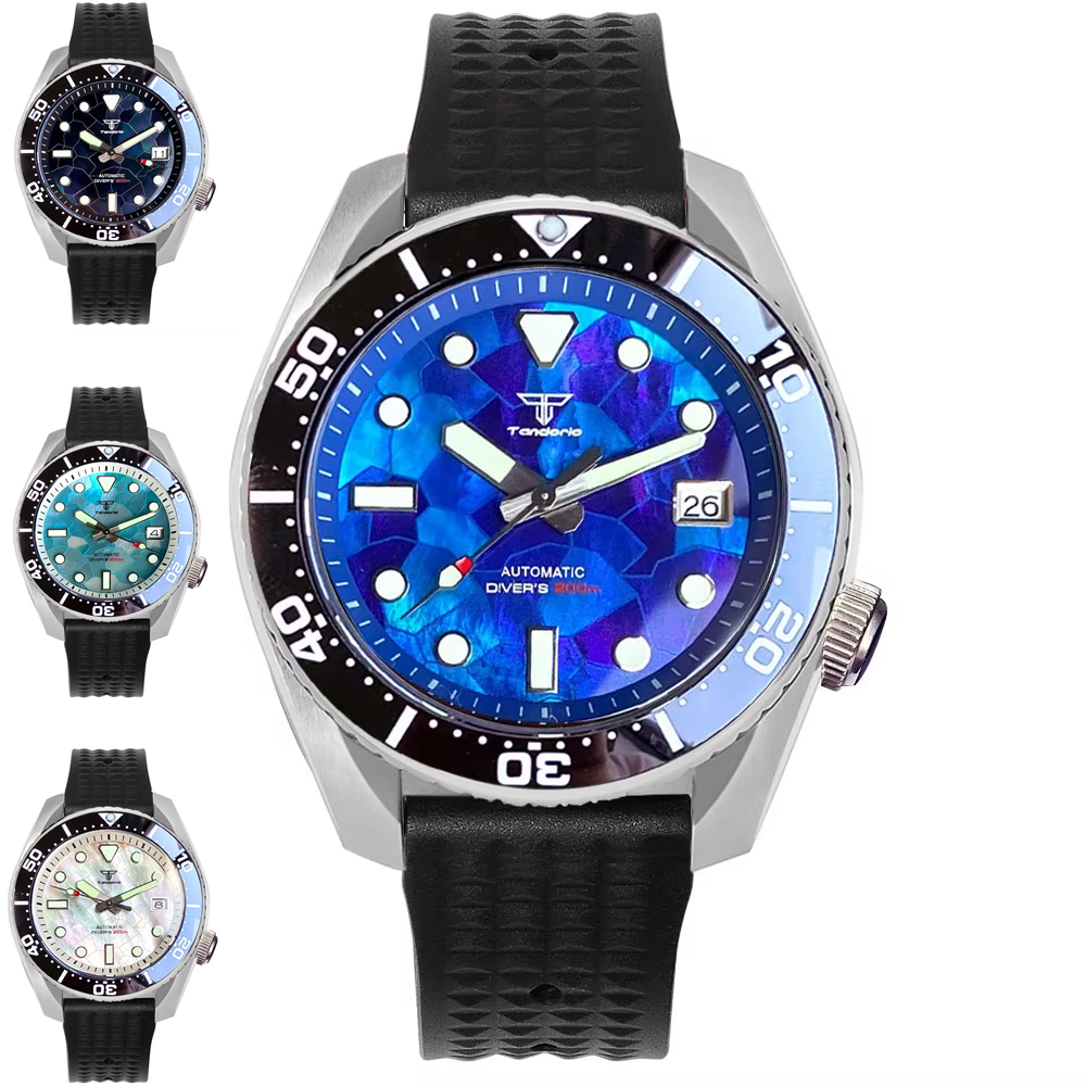 Tandorio 42.5mm Japan NH35A Au – Rubber Strap Diver Bewertung und Preis
