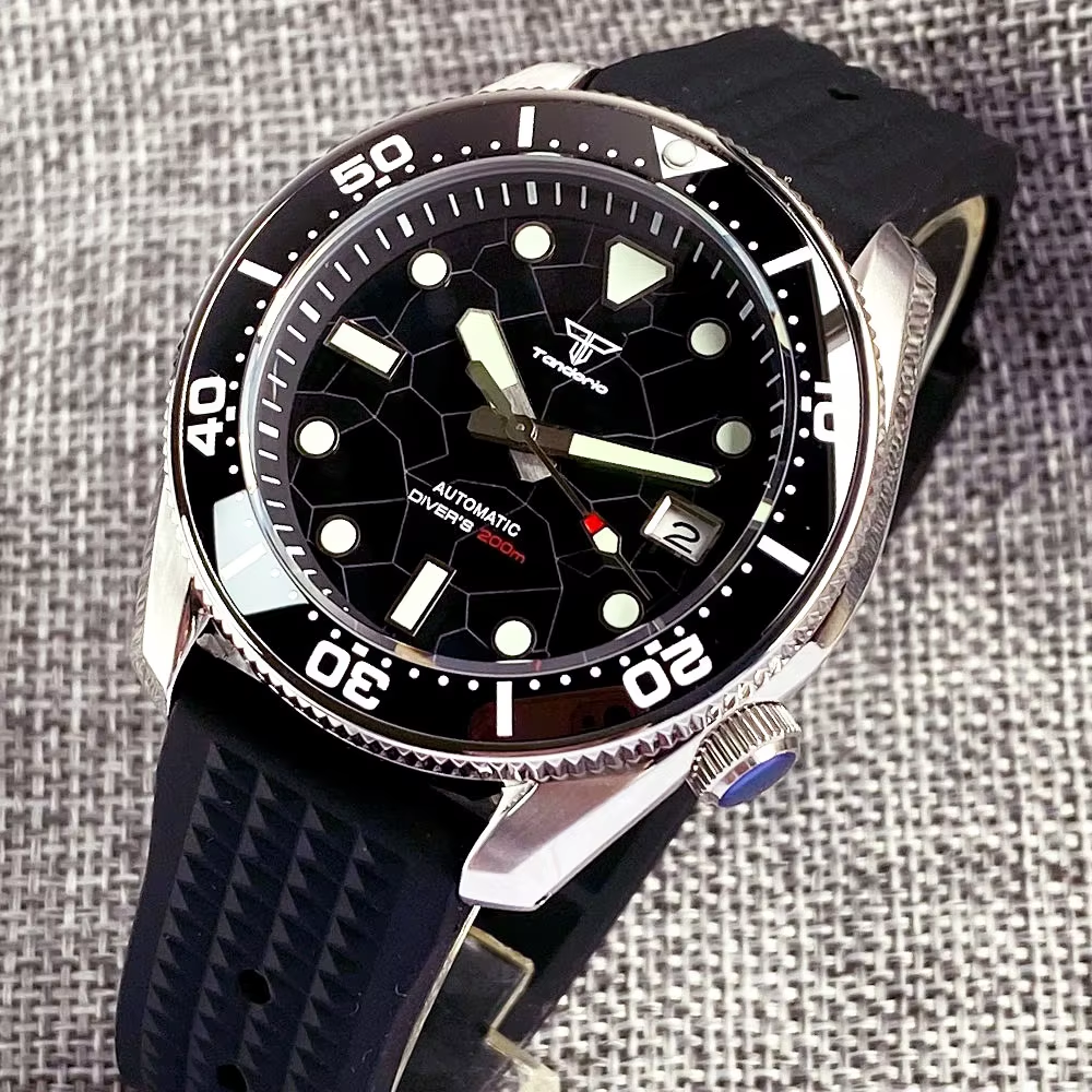 Tandorio 42.5mm Japan NH35A Au – Rubber Strap Diver Bewertung und Preis