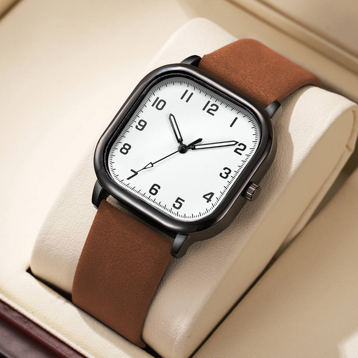 Fashion Square Men Watches Sim – Leather Watch Band Men Bewertung und Preis