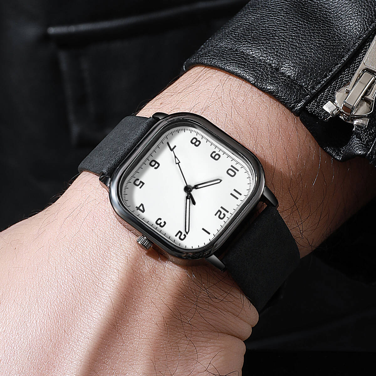 Fashion Square Men Watches Sim – Leather Watch Band Men Bewertung und Preis