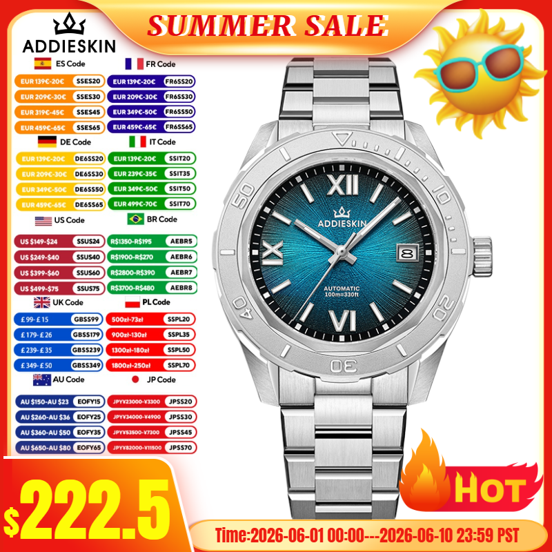 AddiesKin reloj hombre K002 Wa – Stainless Bracelet Diver Bewertung und Preis