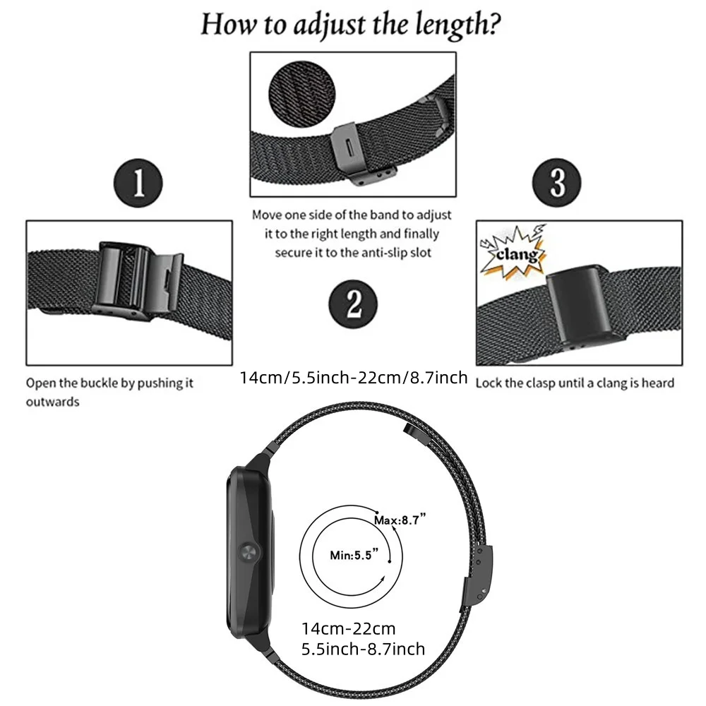 Metal Bands for Honor Watch 4  – Mesh Strap Metal Bewertung und Preis