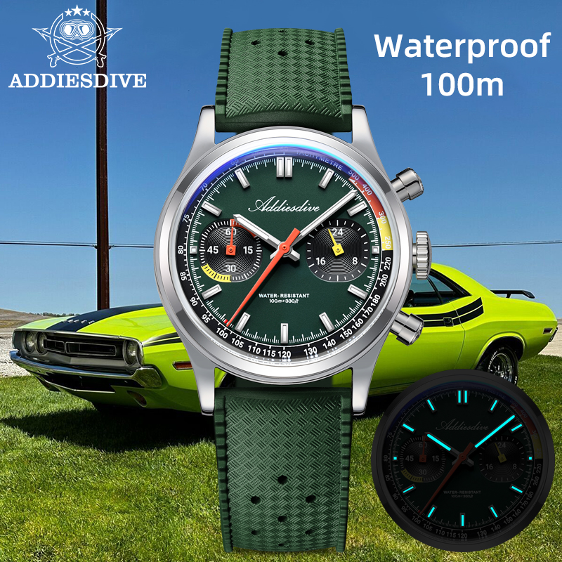 ADDIESDIVE Chronograph VK64 Wa – Rubber Strap Diver Bewertung und Preis