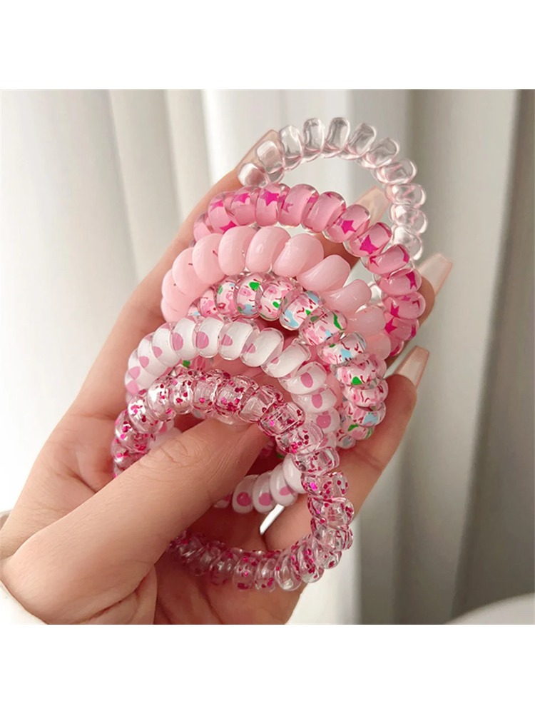 6pcs Sweet Cute Colorful Spira – Silicone Band Women Bewertung und Preis