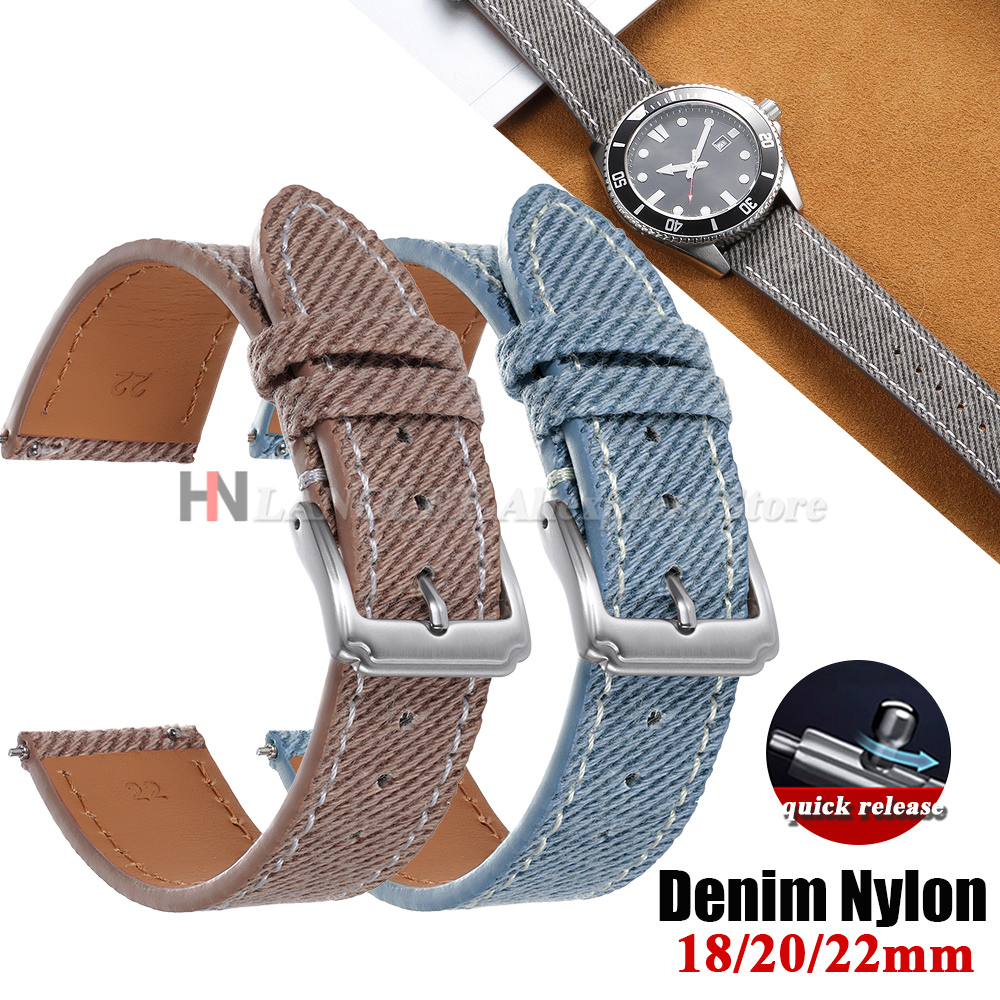 Denim Nylon Watch Strap Canvas – Leather Strap Quick Release Bewertung und Preis