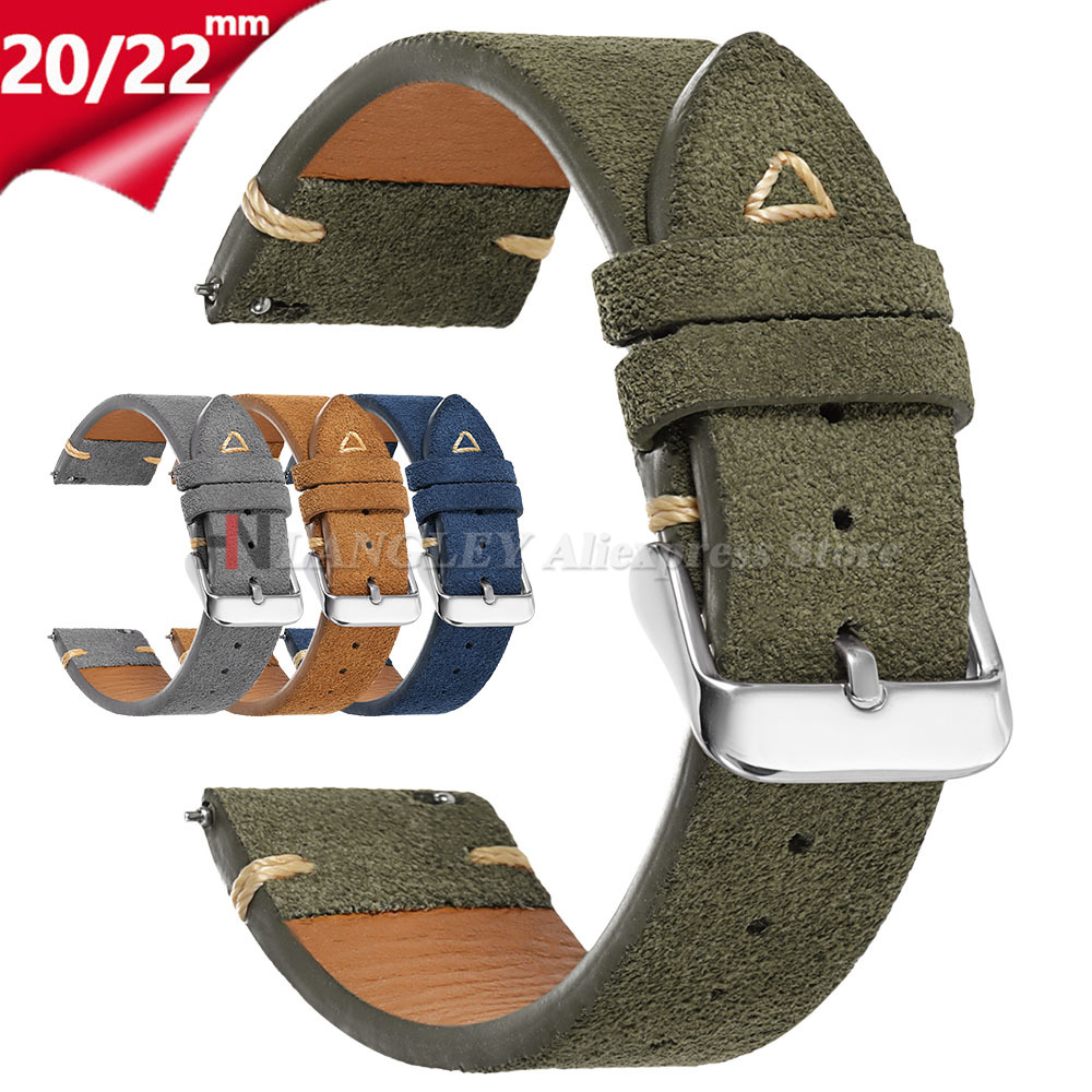 Suede Watch Strap 20mm 22mm Un – Suede Strap Watch Bewertung und Preis