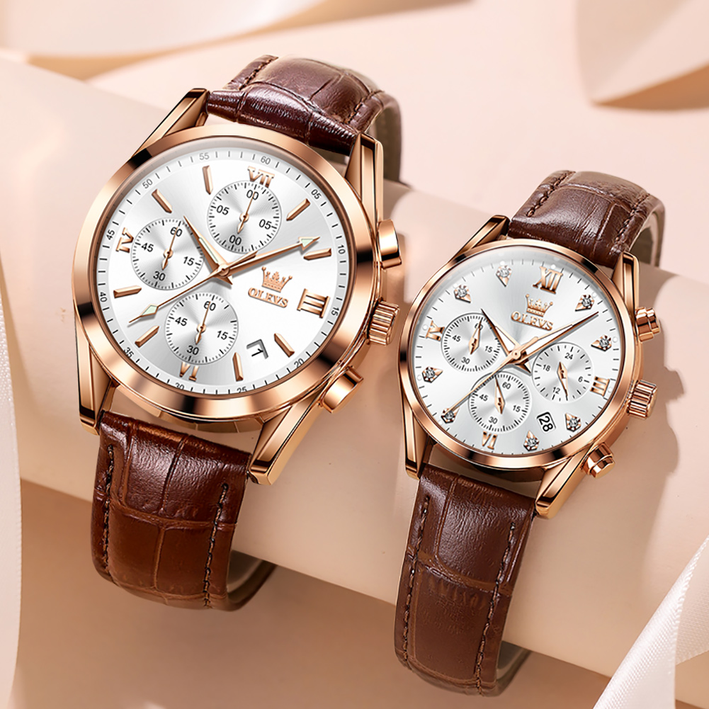 OLEVS Couple Watch for Men Wom – Leather Watch Band Men Bewertung und Preis