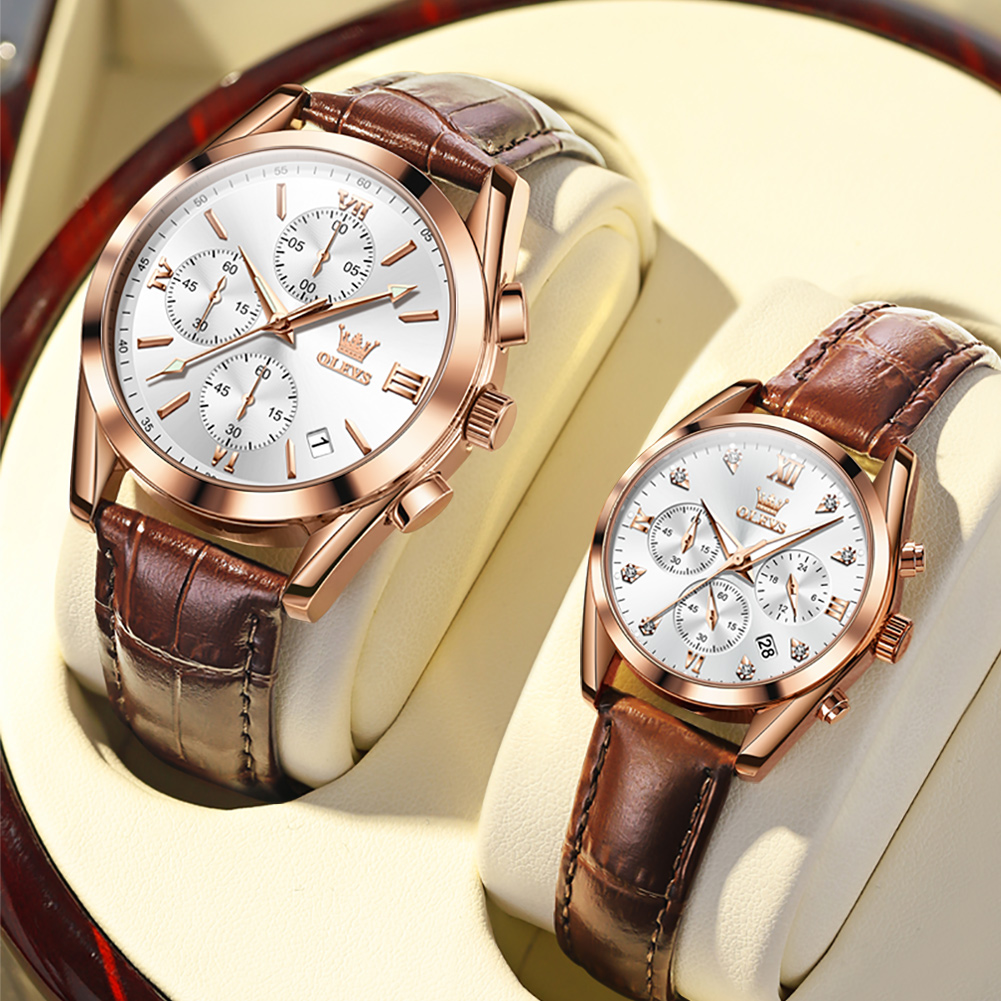 OLEVS Couple Watch for Men Wom – Leather Watch Band Men Bewertung und Preis