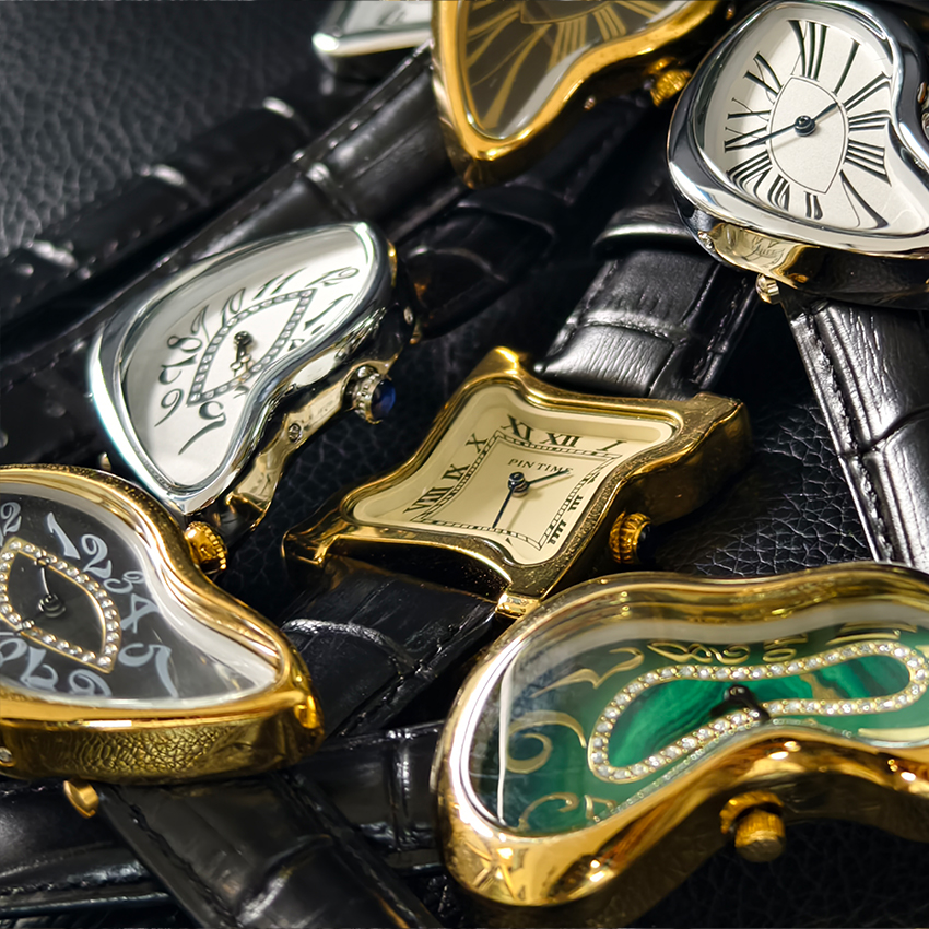 Surrealist Art Melting Clock W – Leather Watch Band Men Bewertung und Preis