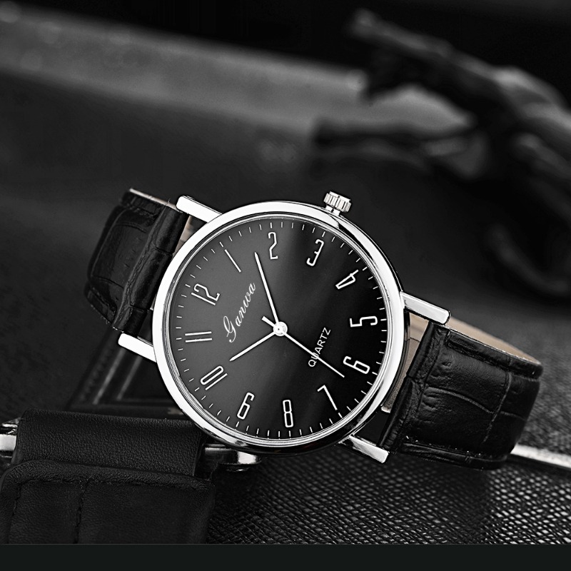 Men's Watch Fashion Arabic Qua – Leather Watch Band Men Bewertung und Preis