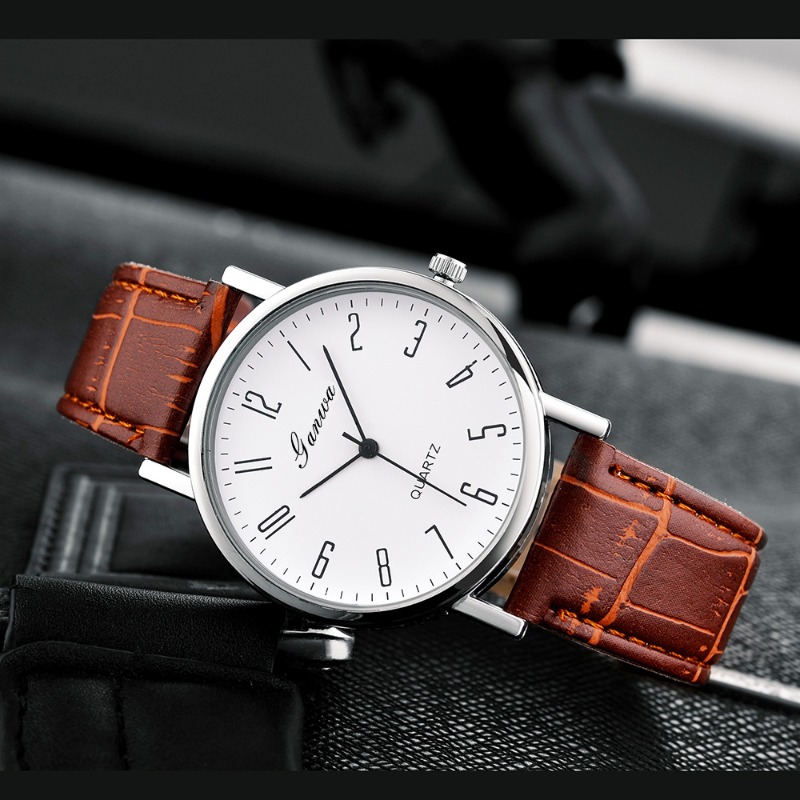 Men's Watch Fashion Arabic Qua – Leather Watch Band Men Bewertung und Preis