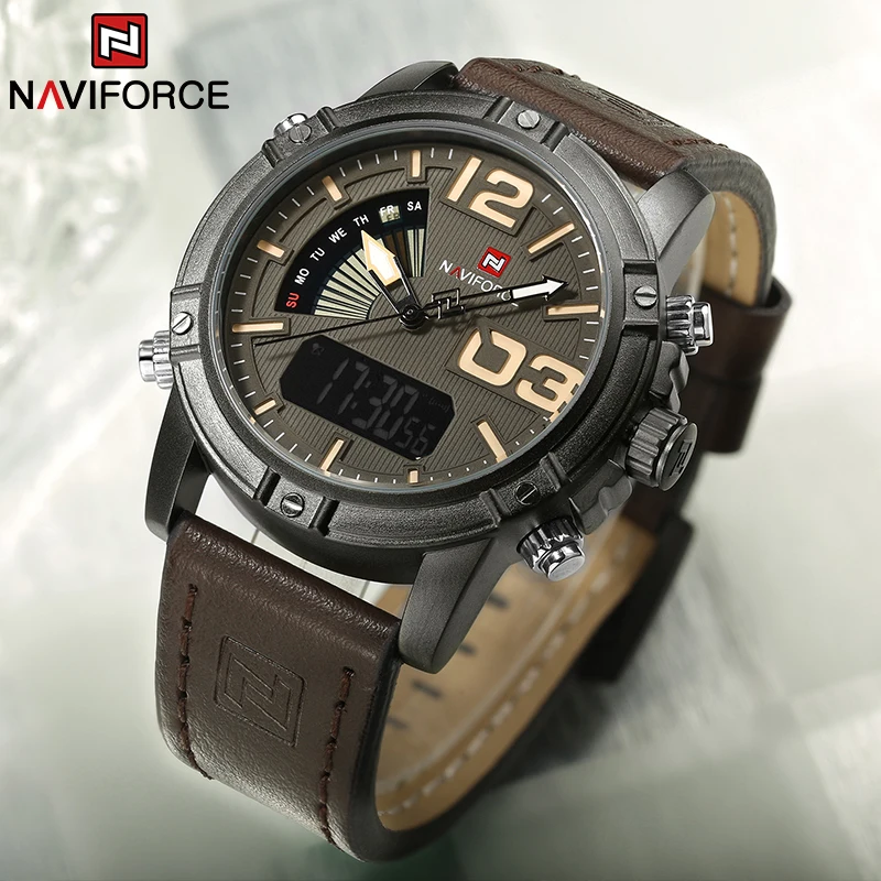 NAVIFORCE Top Brand Men Watch  – Leather Watch Band Men Bewertung und Preis