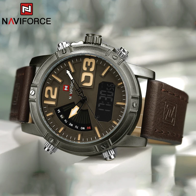 NAVIFORCE Top Brand Men Watch  – Leather Watch Band Men Bewertung und Preis