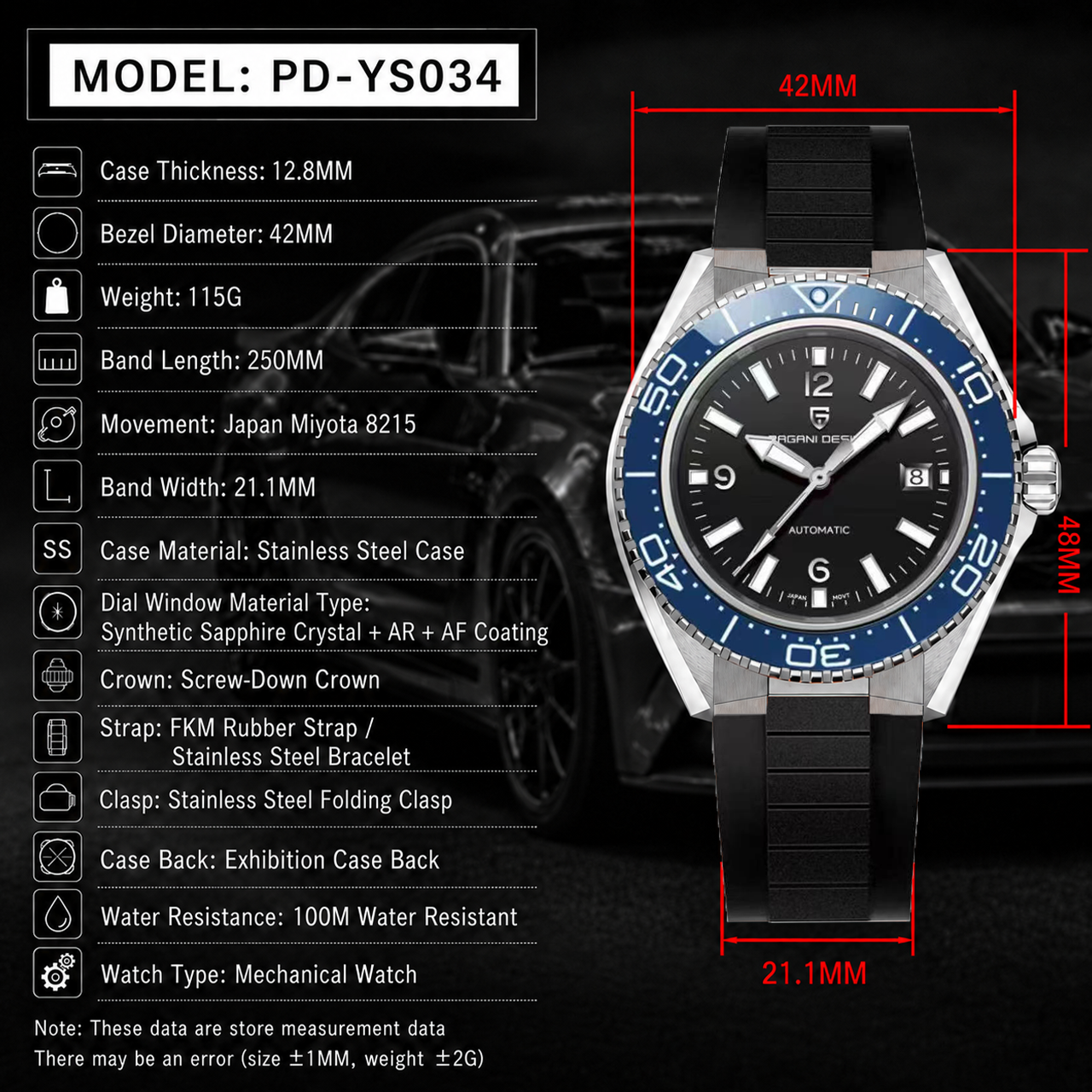 Pagani Design New Men's Mechan – Rubber Strap Diver Bewertung und Preis