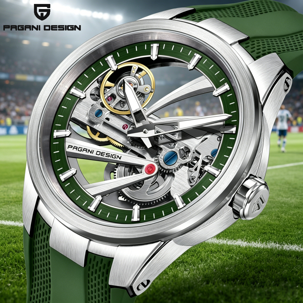 Green Skeleton PAGANI DESIGN P – Rubber Strap Diver Bewertung und Preis