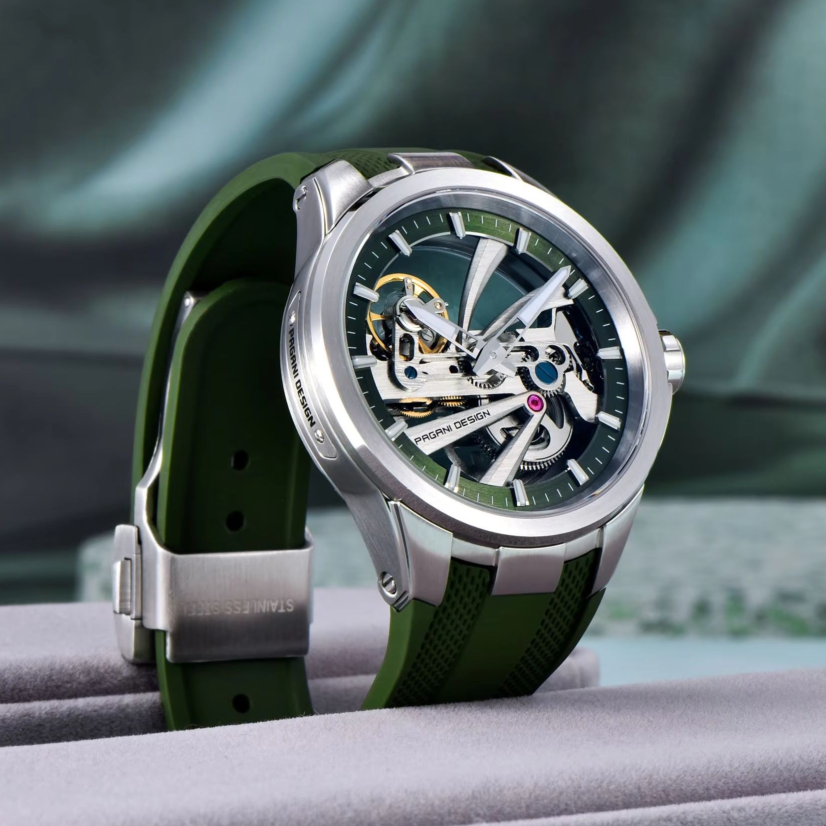 Green Skeleton PAGANI DESIGN P – Rubber Strap Diver Bewertung und Preis
