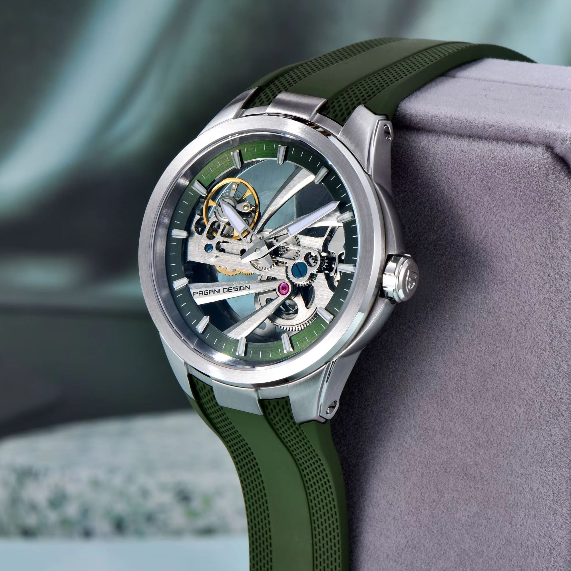 Green Skeleton PAGANI DESIGN P – Rubber Strap Diver Bewertung und Preis