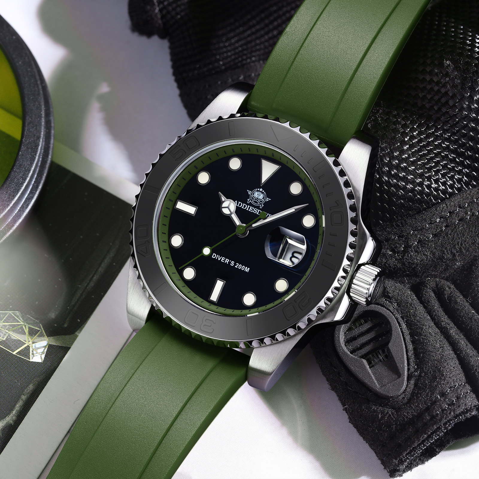 ADDIESDIVE Rotatable Ceramic B – Rubber Strap Diver Bewertung und Preis