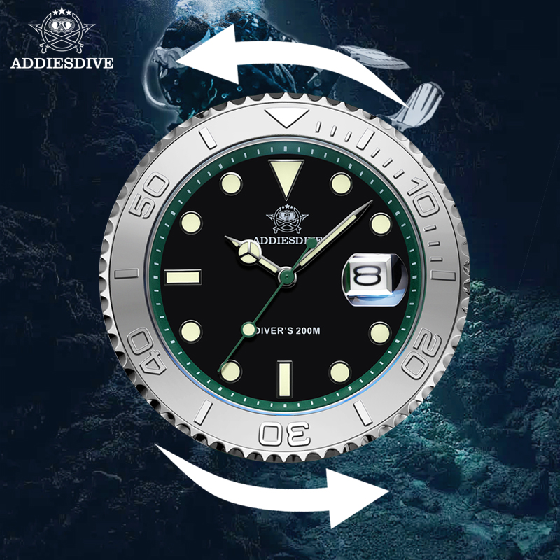 ADDIESDIVE Rotatable Ceramic B – Rubber Strap Diver Bewertung und Preis