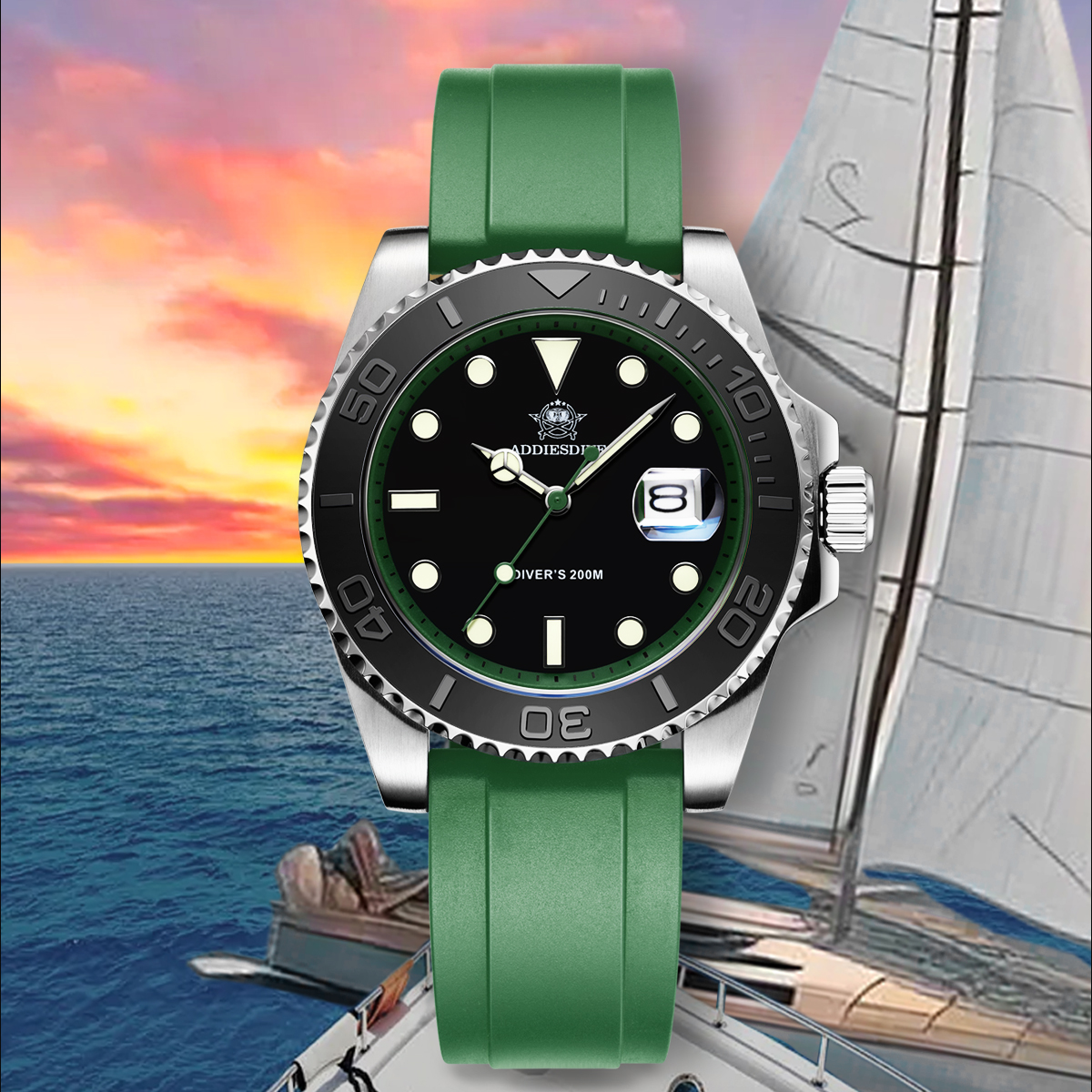 ADDIESDIVE Rotatable Ceramic B – Rubber Strap Diver Bewertung und Preis