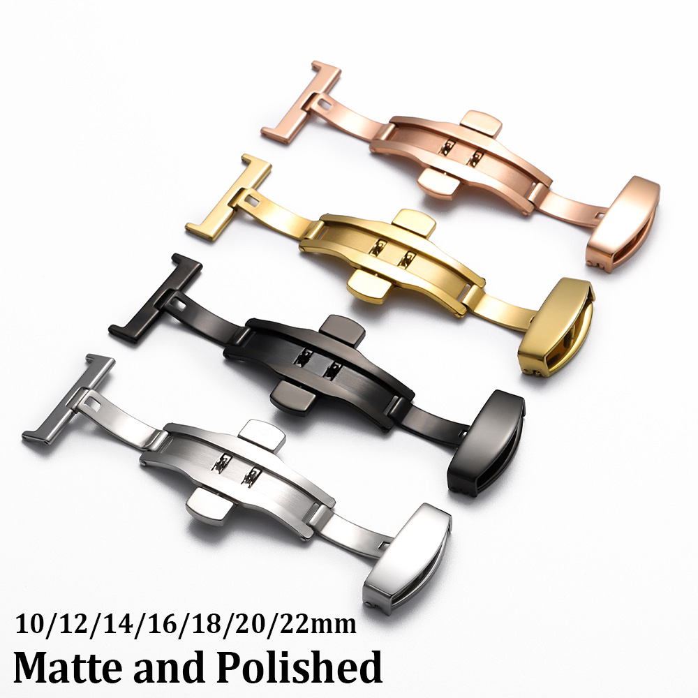 10/12/14/16/18/20/22mm Polishe – Butterfly Clasp Deployant Bewertung und Preis