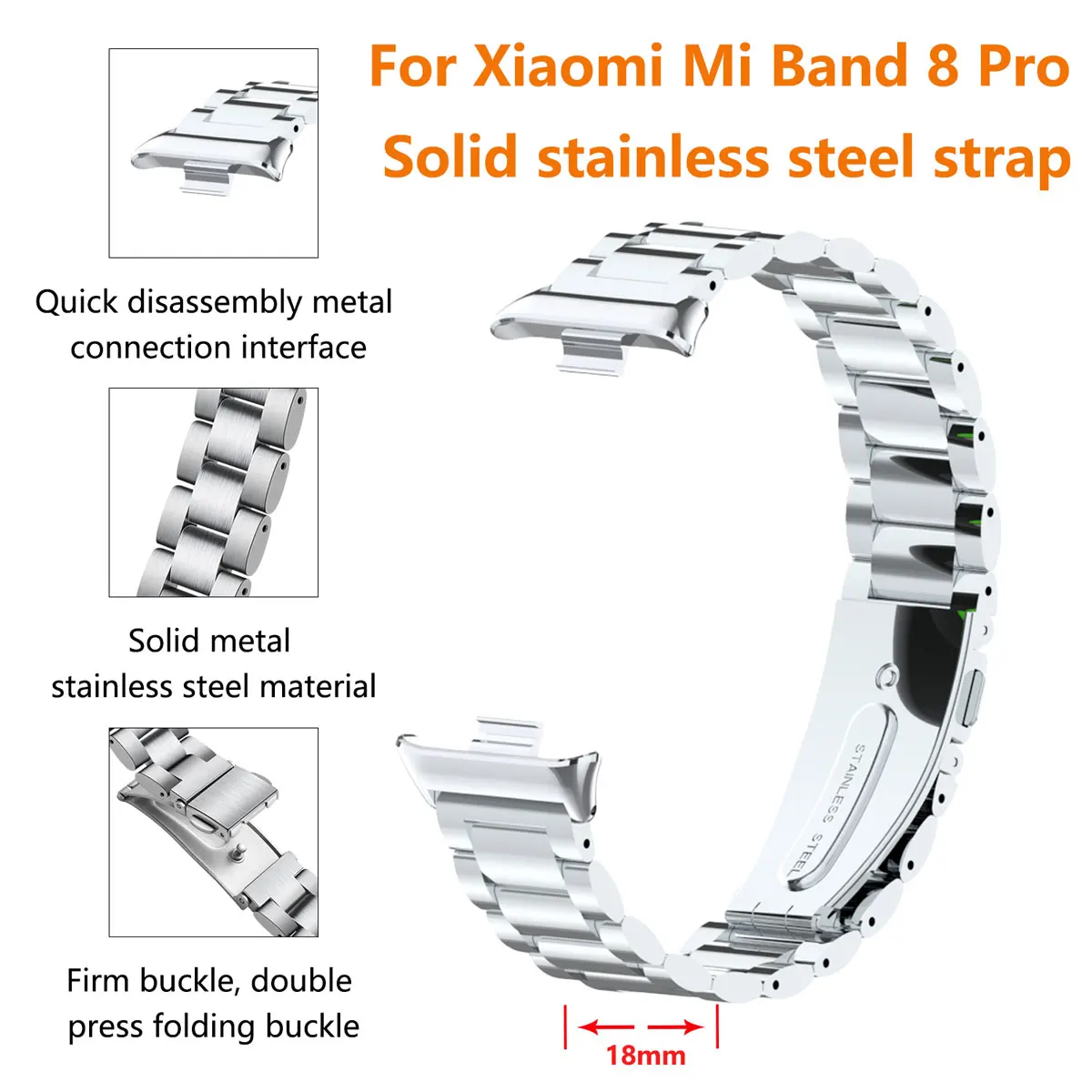 Suitable for Xiaomi band 8pro  – Mesh Strap Metal Bewertung und Preis