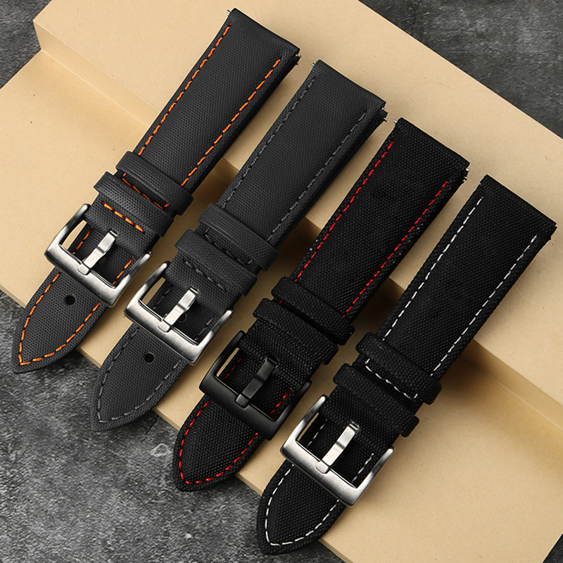 Canvas leather bottom watchban – Leather Strap Quick Release Bewertung und Preis
