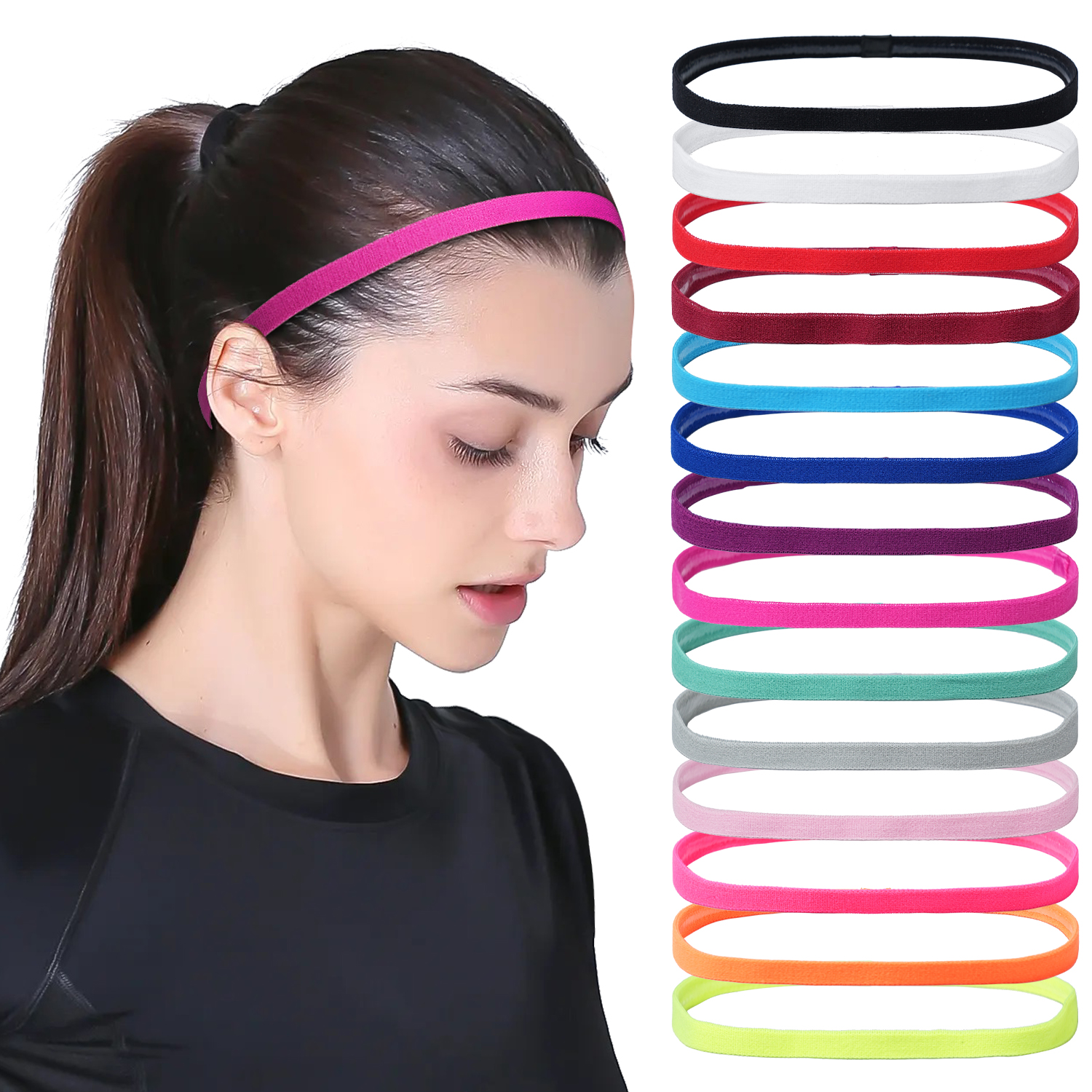 3Pcs Non-Slip Sports Hairband  – Silicone Band Women Bewertung und Preis