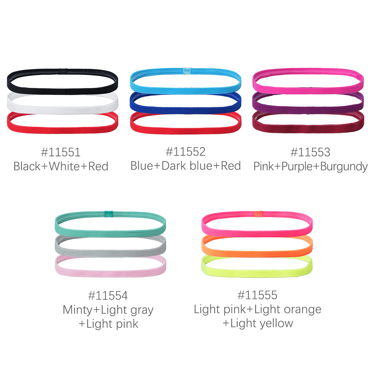 3Pcs Non-Slip Sports Hairband  – Silicone Band Women Bewertung und Preis