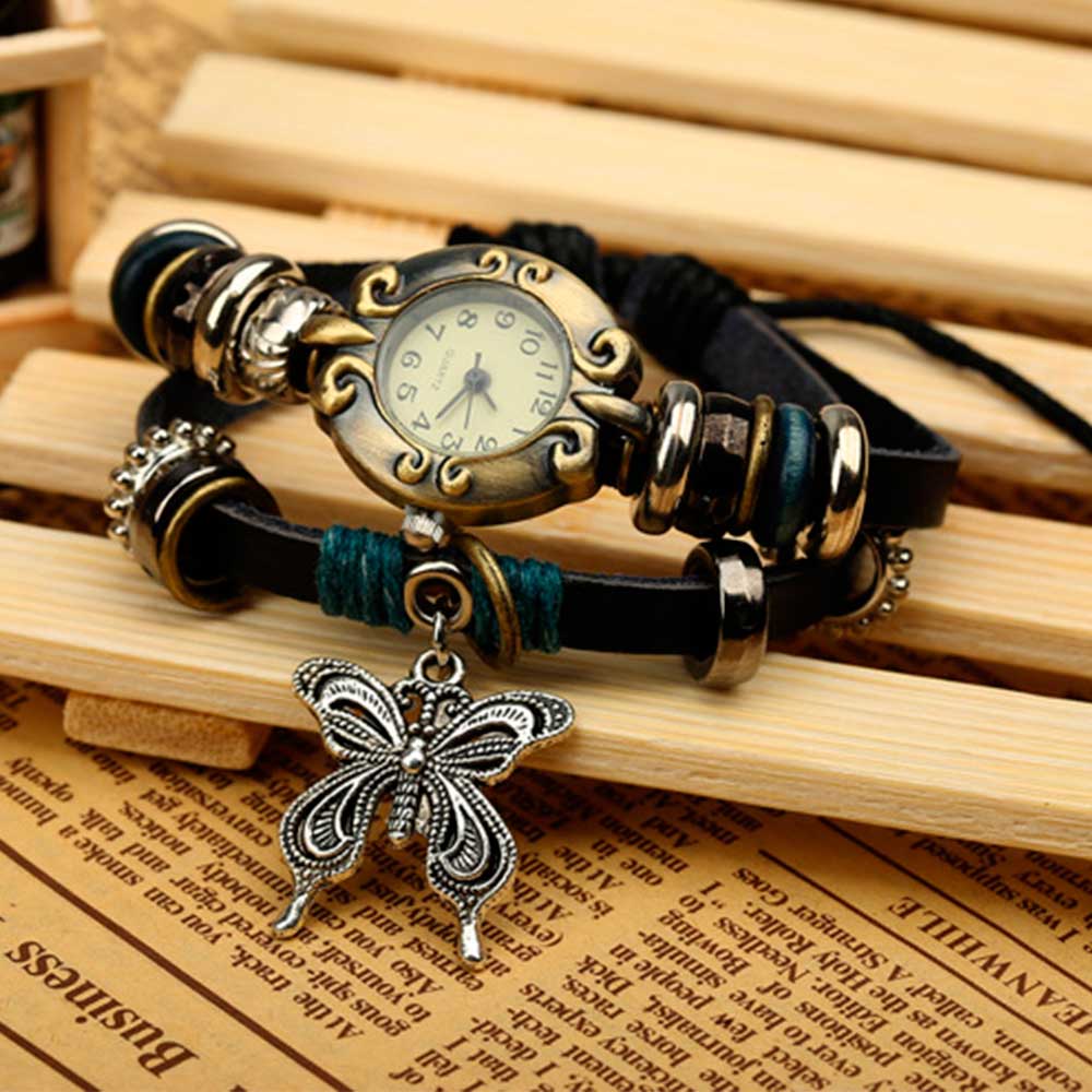 Handmade Butterfly Beads Brace – Leather Watch Band Men Bewertung und Preis