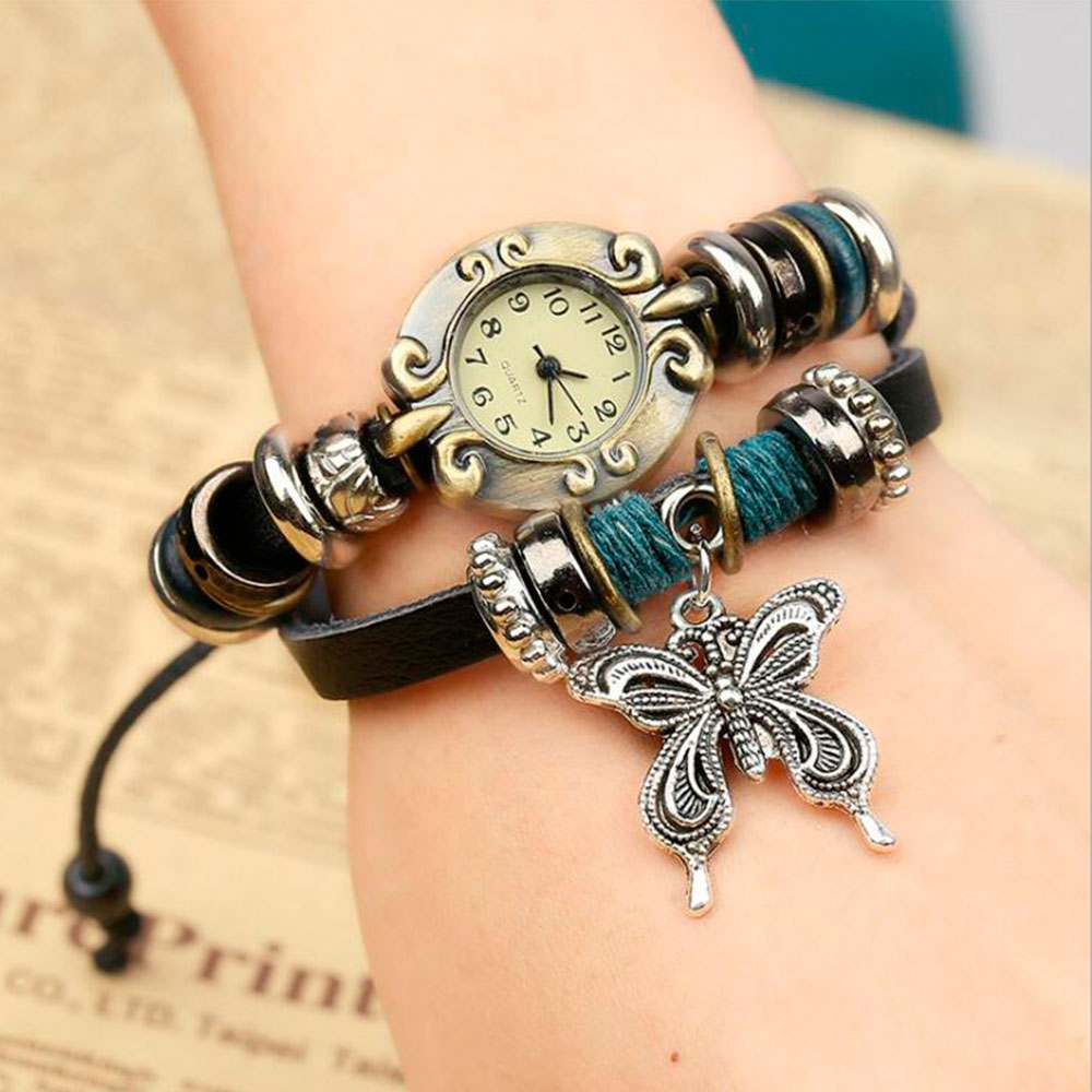 Handmade Butterfly Beads Brace – Leather Watch Band Men Bewertung und Preis