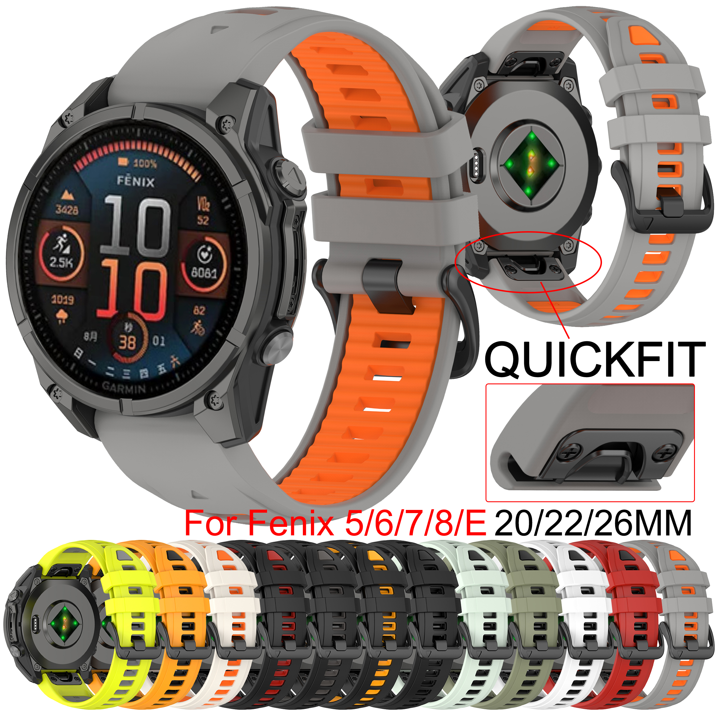 QuickFit 20mm 22mm 26mm Strap  – Silicone Watch Band 22Mm Bewertung und Preis